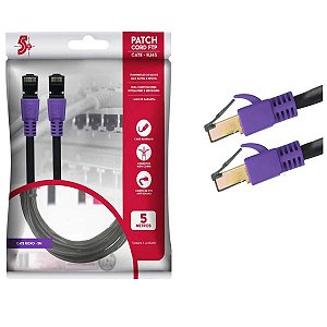 Cabo de Rede Info Patch Cord Cat8 Ftp 2000 Mhz 40 Gbps 5M