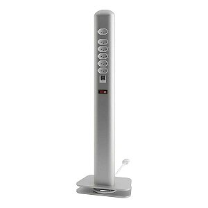 Totem Extensão Elétrica 6 Tomadas 1 Usb 1 Usb C Octoo Prata