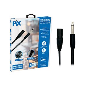 Cabo De Áudio P10 Mono Para Xlr Cannon Macho 2 Metros