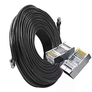 Cabo De Rede Interno Externo 15mt Blindado Com Conector Rj45