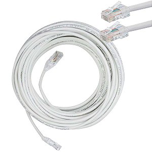 Cabo De Rede Anatel Furukawa Montado 20 Metros Cat5e Branco
