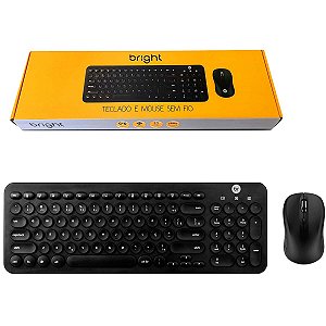 Combo Sem Fio Mouse E Teclado Multimidia Teclas Pop