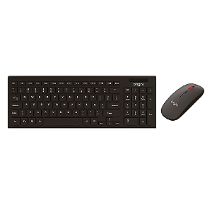 Combo Teclado E Mouse Sem Fio Office Slim Preto