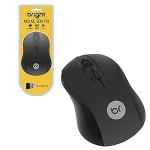 Mouse Bright Mini  Sem Fio 1000Dpi Wireless Preto