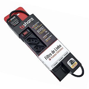 Filtro De Linha Ts Shara Protetor 4 Tomadas Bivolt 1,5M