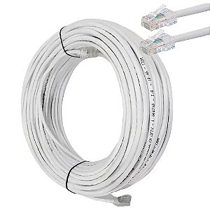 Cabo de Rede Cftv 10 Metros 8 Vias Upt 4 Pares Cat5 Branco