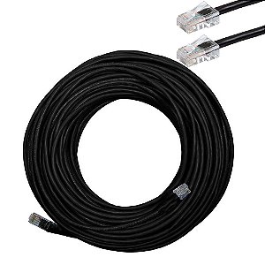 Cabo De Rede Cftv 20 Metros 8 Vias Upt 4 Pares Cat5 Preto