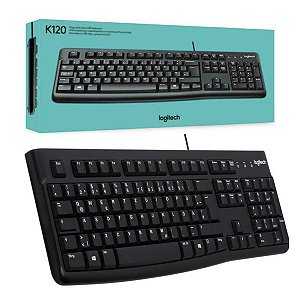 Teclado Com Cabo Usb 1,8m Logitech K120 Preto Alta Qualidade
