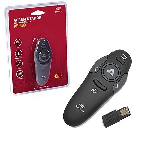 Apresentador Wireless C/ Laser Vermelho Ap-400 C3 Tech 10M