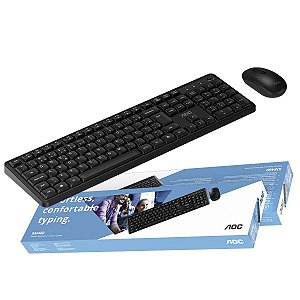 Kit Teclado E Mouse Sem Fio AOC Abnt Ç Office Lançamento