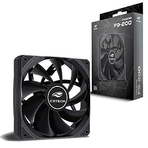 Cooler Fan Para Gabinete C3Tech 120mm 12cm Preto F9-200BK