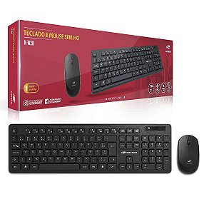 Kit Teclado E Mouse Sem Fio C3tech Multimídia K-W20BK Preto
