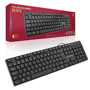 Teclado Usb Resistente a Respingos Kb-M10Bk Preto C3Tech