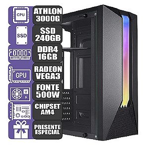Computador Gamer Mdi Amd 3000g 16gb Dddr4 Ssd 240Gb Wind 10