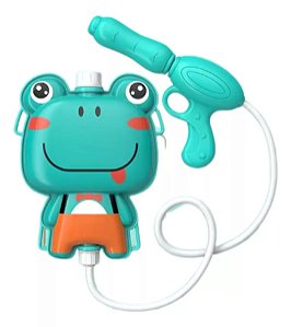Brinquedo Infantil Mochila Arminha Lança Água Pistola Sapo