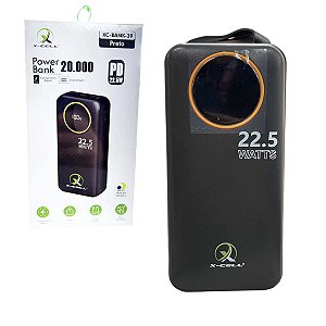 Carregador Portátil Powerbank 24.000Mah Usb C Light Preto