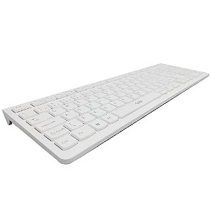 Teclado Flat Com Fio Tc300 Branco Abnt2 Oex tipo notebook