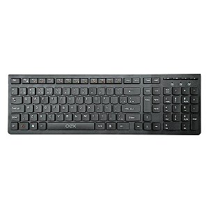 Teclado Flat Com Fio Tc300 Preto Abnt2 Oex tipo notebook USB