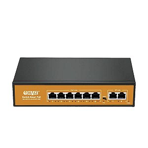 Switch Poe Haiz 6 Portas Gigabit + 2 Portas Uplink Vlan HAIZ