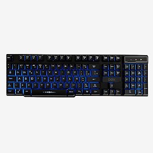 TECLADO GAMER FORCE-X USB OEX ILUMINADO PRETO TC201