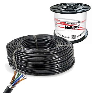 Bobina Cabo De Rede Blindado Preto 4 Pares Cat5 Ftp 305m