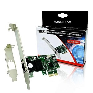 Placa De Rede Pci-e Giga 10/100/1000Mbps Dp-02 Low Profile