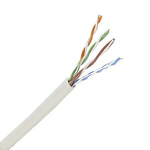 Cabo De Rede Furukawa CAT5E 100% Cobre Branco Por Metro