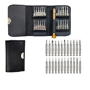 Kit de Chaves Fenda Philips Torx Y 25 Peças Estojo Portatil
