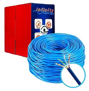 Cabo De Rede Cftv Cat5 Utp 10/100 Caixa 305m 8 Vias Azul