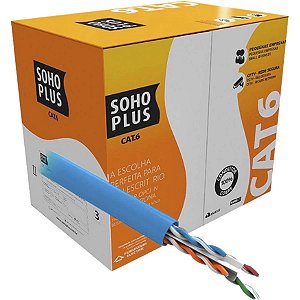 Cabo De Rede Furukawa Soho Plus Cat6 24Awg Caixa 305m Azul