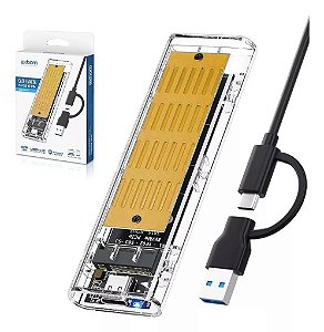 Case Usb Para Ssd M2 Nvme, Sata Ngff Duplo Protocolo Até 4tb