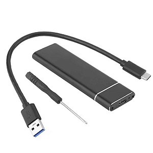 Case Sata Ssd M.2 2280 Ngff Usb 3.1 Usb C Dex Dx-M231 Preto