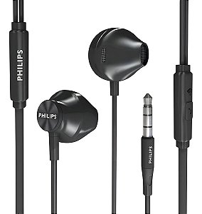FONE DE OUVIDO C/ MICROFONE TAUE101BK/00 PRETO PHILIPS