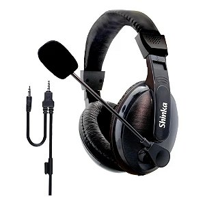 Headphone Gamer Shinka C/Mic P3 C/Adap Para Pc Sh-Fo-168