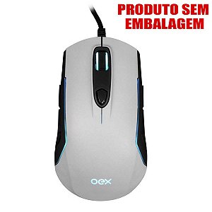 Mouse Gamer Artic 8 Botoes 10.000 Dpi Oex Branco S/ Caixa