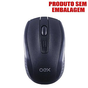 Mouse Sem Fio 2.4ghz Curve 1600 Dpi Preto Oex S/ Caixa