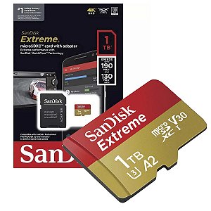 Cartao De Memoria Micro Sd Extreme Sandisk GoPro Drone 1Tb