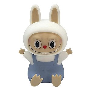 Luminária Labubu Abajur Silicone Rgb Recarregável Azul