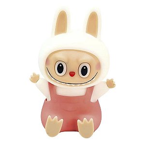 Luminária Labubu Abajur Silicone Rgb Recarregável Rosa