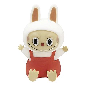 Luminária Labubu Abajur Silicone Rgb Recarregável Vermelho