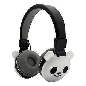 Fone De Ouvido Animais Infantil Crianca Bluetooth Panda