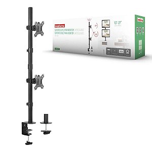 Suporte Para Monitor 2 Monitores Vertical 13 A 27" Brasforma