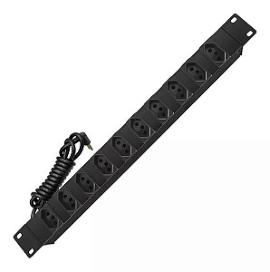 Regua Rack 10 Tomadas 20A Cabo 1,10M 5305 Maxeletron filtro