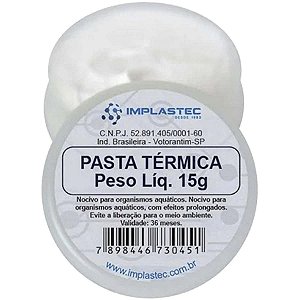 Pasta Térmica Implastec 15 Gramas Tubo Papt1530cx