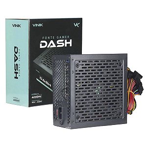 Fonte ATX Gamer Dash 400w Preta Vinik VFG400WP