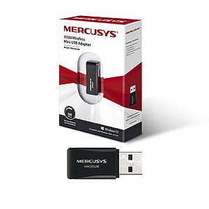 Adaptador Usb Wi-Fi Wireless 300 Mbps Mercusys MW300UM