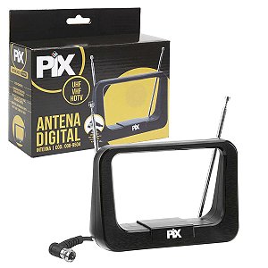 Antena Interna Uhf Vhf Hdtv Tv Digital 4k Fhd Plug 90 Graus