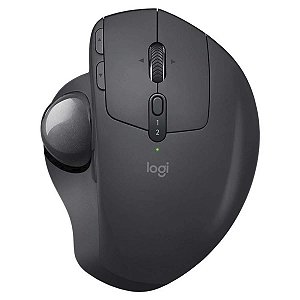 Mouse Logitech Mx Ergo Sem Fio Recarregavel Trackball Cinza