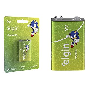 Bateria 9v Alcalina Elgin Longa Duração Cartela 1 Unidade