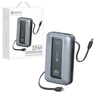 Carregador Portátil Power Bank 10.000mAh Pd 35w Turbo Fast